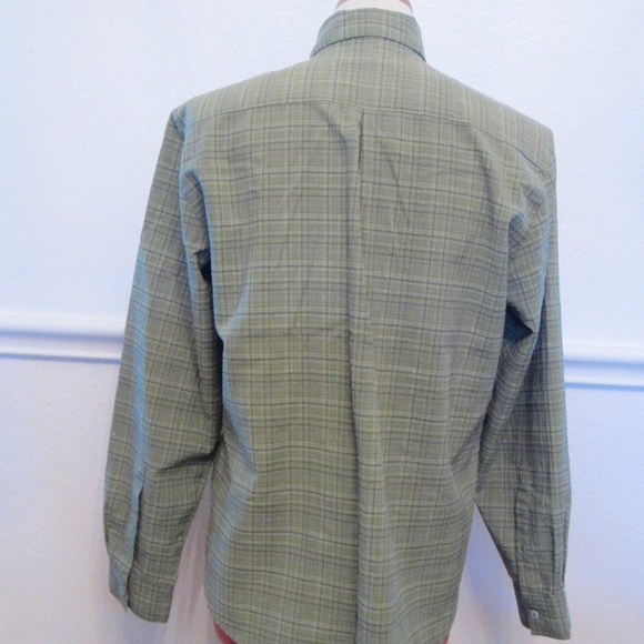 Mountain Equipment Co-Op Men’s Medium Long Sleeve Collared Green Button Up Shirt - Picture 4 of 6